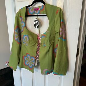 Tyler McGillivary long-sleeved corset top